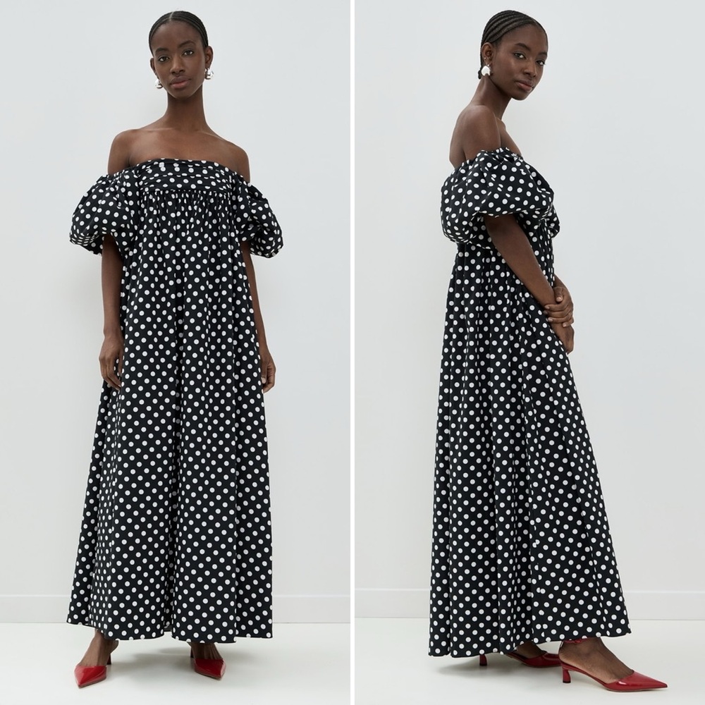 Caroline Constas Reyna Polka Dot Maxi Dress Size XS NWT - Picture 4 of 13